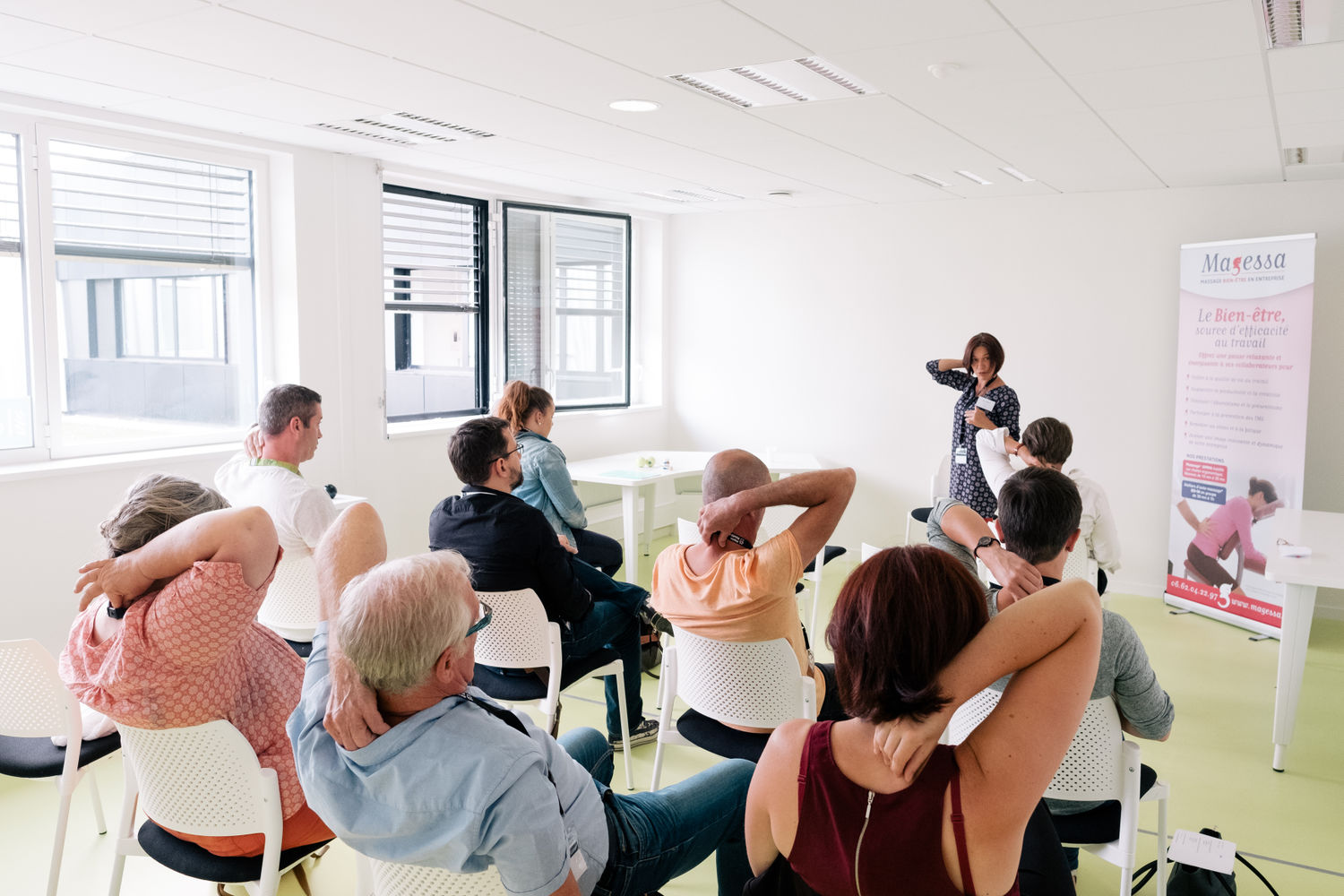 massage amma assis en entreprise Magessa Amiens